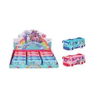 Bus unicorn frictie 12cm - thumbnail