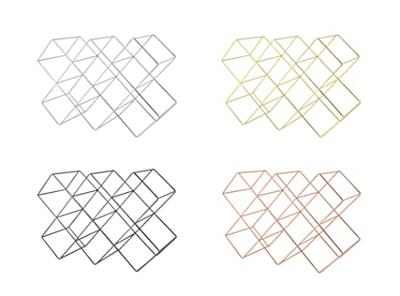 ECHTWERK Keukenaccessoires (Wijnrek voor 8 flessen, Goud)