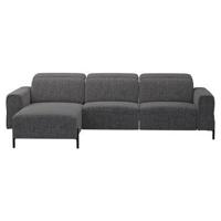 Hoekbank Dave links - elektrisch verstelbaar - stof Chacha - grijs - Leen Bakker - thumbnail
