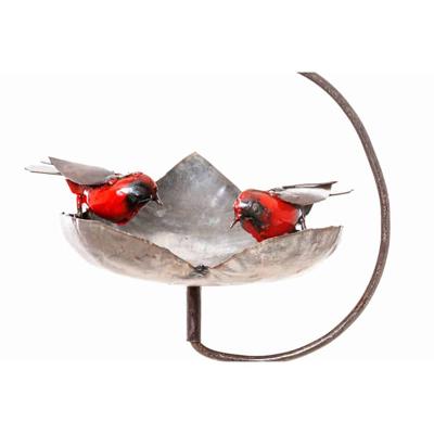 Vogel Voerbakje Hangend Hart met 2 Vogels Vogel Voerbakje Hangend Hart met 2 Vogels