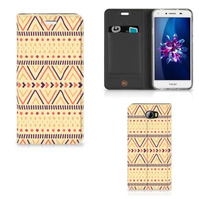 Huawei Y5 2 | Y6 Compact | Hoesje met Magneet | Aztec Yellow