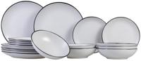 Cosy & Trendy Serviesset Speckle - Wit 18-delig / 6 personen - 6 dinerborden, 6 diepe borden en 6 ontbijtborden - thumbnail
