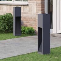 Zonne LED Padverlichting 2 pcs Antraciet Koudgewalst staal - thumbnail