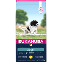 Eukanuba Adult droogvoer voor middelgrote honden met vers kip, 15 kg - thumbnail