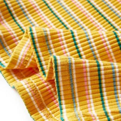 Kindershirt met lange mouwen lage col 128 gestreept okerkleurig Kindershirt met lange mouwen lage col 128 gestreept okerkleurig