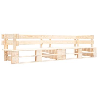 Tuinbank 2-zits pallet hout naturel