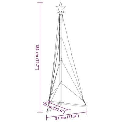 VidaXL Led-kerstboom 363 leds warm wit 182 cm