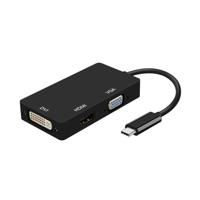 Adapter USB-C naar VGA/HDMI/DVI Aisens A109-0343 HDMI USB VGA USB 3.2 Zwart 15 cm - thumbnail