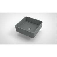 Arcqua Case waskom - 37x37cm - Vierkant - Cast marble - Grijs Mat WAS452415 - thumbnail