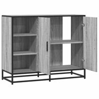Dressoir 92x35x76 cm bewerkt hout grijs sonoma eikenkleurig - thumbnail