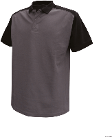 DASSY polo shirt cesar katoen grijs/zwart m - thumbnail