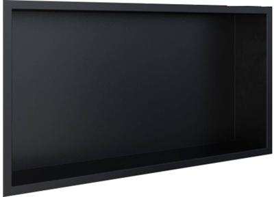 Looox BoX nis - 60X30X7cm - inbouw - met flens - zwart mat box60flmz Looox BoX nis - 60X30X7cm - inbouw - met flens - zwart mat box60flmz