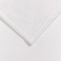 VidaXL Gooi deken wit 130 x 150 cm fleece - thumbnail