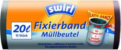 Swirl Pedaalemmerzak met Fixeerband 20L 15 Stuks