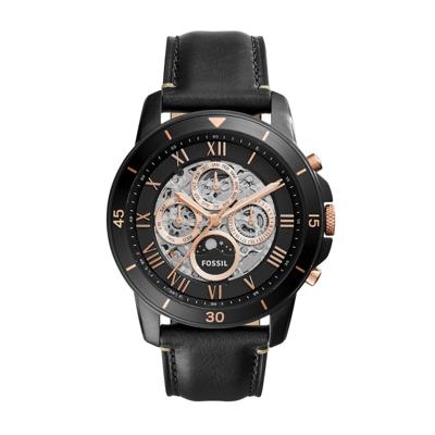 Fossil heren Grant Sport zwart lederen automatisch modehorloge ME3138 Fossil heren Grant Sport zwart lederen automatisch modehorloge ME3138