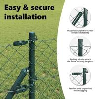 VidaXL Afrasteringspaal groen 10 x 0,8 m (60 x 60 mm gaas) - thumbnail