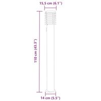 VidaXL Buitenvloerlampen 3 st stopcontact 110 cm roestvrijstaal zilver - thumbnail