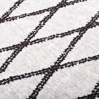 VidaXL Vloerkleed wasbaar anti-slip 120x170 cm zwart en wit - thumbnail