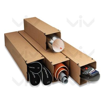 Langwerpige doos enkelgolf 715 x 105 x 105 mm bruin | 10 stuks