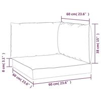Palletkussens 3 st bladpatroon oxford stof - thumbnail
