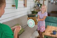 BS Toys kleurenspinner hout trekspel - thumbnail