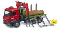 bruder MB Arocs houtvrachtwagen met laadkraan en grijper modelvoertuig - thumbnail