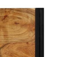 Hoofdeinde 100 cm massief hout acaciahout en ijzer - thumbnail