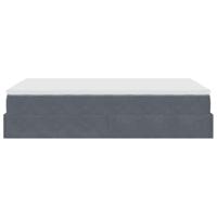 Ottoman bed met matras 120x200cm fluweel donkergrijs - thumbnail