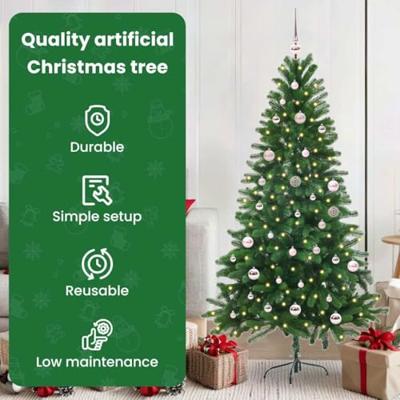 VidaXL Kerstboom met 150 led met standaard groen 150 cm pe
