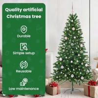 VidaXL Kerstboom met 150 led met standaard groen 150 cm pe - thumbnail