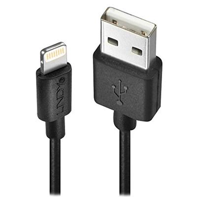 LINDY USB-kabel USB 2.0 Apple Lightning stekker, USB-A stekker 2.00 m Zwart 31321