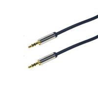 LogiLink CA10150 Jackplug Audio Aansluitkabel 1.50 m Donkerblauw (mat) Vergulde steekcontacten - thumbnail