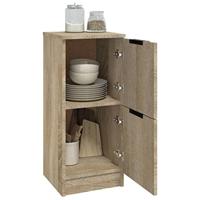 Dressoir 30x30x70 cm bewerkt hout sonoma eikenkleurig - thumbnail