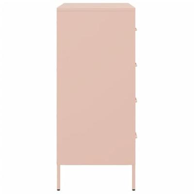 Dressoir 68x39x89 cm staal roze