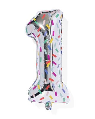 HEMA Folieballon cijfer 1 confetti XL