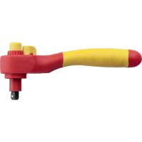 Wiha Ratelsleutel geïsoleerd | voor dopsleutels | 1/4" | omschakelbaar | 145 mm | 32 mm - 43054 - 43054 - thumbnail