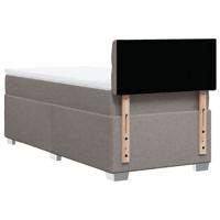 Boxspring met matras stof taupe 90x200 cm - thumbnail