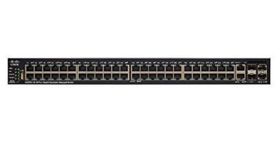 Cisco SG550X-48 Stackable Managed Switch met 48 Gigabit Ethernet-poorten (GbE), 2 x 10G Combo, 2 SFP+, dynamische L3-rouing, beperkte levenslange bescherming (SG550X-48-K9-EU)