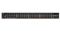 Cisco SG550X-48 Stackable Managed Switch met 48 Gigabit Ethernet-poorten (GbE), 2 x 10G Combo, 2 SFP+, dynamische L3-rouing, beperkte levenslange bescherming (SG550X-48-K9-EU) - thumbnail