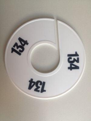 Maatring 11 cm wit/zwart 134