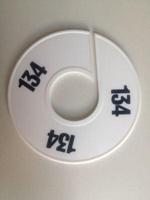 Maatring 11 cm wit/zwart 134 - thumbnail