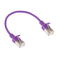 ACT DC7330 LSZH U/FTP CAT6A Datacenter Slimline Patchkabel Snagless | RJ45 Connectoren | Paars | 15 cm - thumbnail