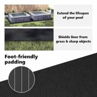 VidaXL Zwembad grondzeil zwart 820 x 420 x 0,1 cm niet-geweven stof - thumbnail