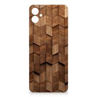 Stevig Telefoonhoesje voor Samsung Galaxy A04e Wooden Cubes - thumbnail