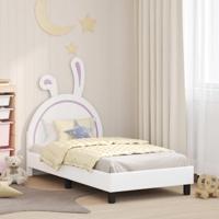 Bedframe voor kinderen met hoofdbord Wit 80 x 160 cm PU - thumbnail