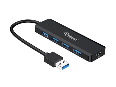 Equip 4-Port-USB-3.2 Gen 1-Hub und Adapter für USB-C USB-C (USB 3.2 Gen 2) multiport hub 5 poorten Zwart Equip 4-Port-USB-3.2 Gen 1-Hub und Adapter für USB-C USB-C (USB 3.2 Gen 2) multiport hub 5 poorten Zwart