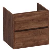 Brauer Adore - Onderkast - 60 cm - met 2 Softclose Lades Greeploos en 1 Sifon Uitsparing - Forest Cacao - thumbnail
