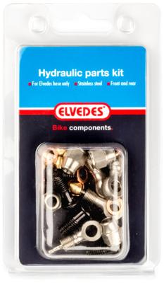 Elvedes Hydraulische onderdelen kit 8 m 9 x 1,25 en m6 rvs