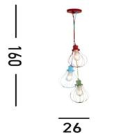 Searchlight Kinderkamer hanglampKids 3-lichts gekleurd - 4683-3 - thumbnail