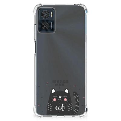Motorola Moto E22 | E22i Stevig | Bumper Hoesje | Cat Good Day Motorola Moto E22 | E22i Stevig | Bumper Hoesje | Cat Good Day